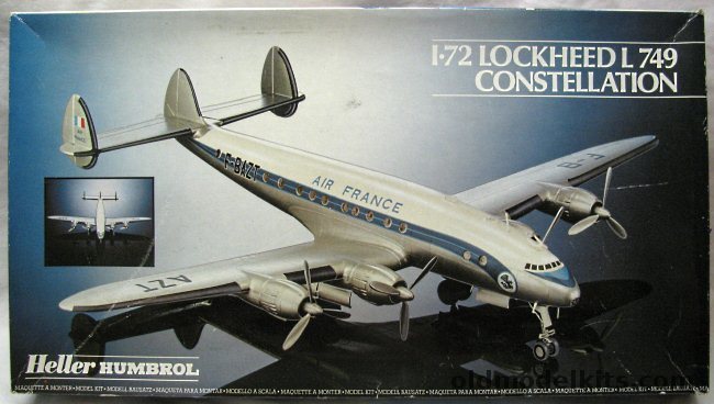 Heller 1/72 Lockheed L-749 Constellation - TWA Or Air France, 80310 plastic model kit